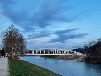 Most na &Scaron;pici, Savinja, Celje, kolesarski most čez Savinjo