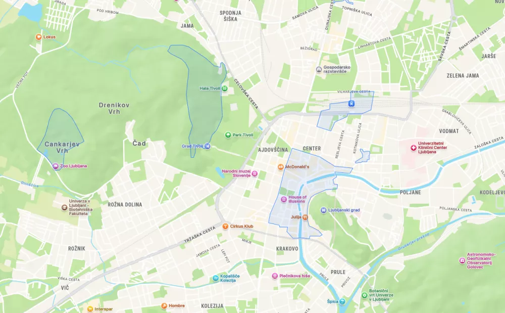 Apple maps, območja snemanja