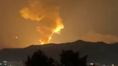 Smoke rises in the direction of Khojir complex as the Israel-Iran air war continues, in Tehran, Iran in this screen grab obtained from a social media video released on June 18, 2025. Social Media/via REUTERS THIS IMAGE HAS BEEN SUPPLIED BY A THIRD PARTY. NO RESALES. NO ARCHIVES. NEWS USE ONLY