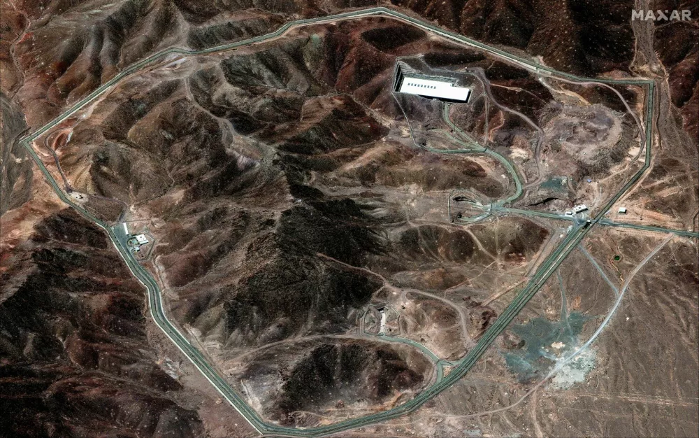 A satellite image shows the Fordo nuclear facility in Iran in this handout image dated June 14, 2025. Maxar Technologies/Handout via REUTERS  THIS IMAGE HAS BEEN SUPPLIED BY A THIRD PARTY MANDATORY CREDIT NO RESALES. NO ARCHIVES MUST NOT OBSCURE LOGO