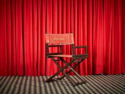 David Lynch's director's chair emblazoned with his name on the back (,000 - ,000); his personally owned Twin Peaks Black Lodge style red curtain and black and white zig-zag rug (,000 - ,000).   A treasure trove of over 450 personal artifacts from the late filmmaker David Lynch is to be auctioned. The event offers fans and collectors a rare opportunity to own pieces from the visionary director's five-decade career and personal life. The collection spans Lynch's legendary work in film and television&mdash;including Twin Peaks, Mulholland Drive, Eraserhead, The Elephant Man, and Blue Velvet&mdash;and features items from his home, studio, and woodshop.,Image: 1004881051, License: Rights-managed, Restrictions: Editorial use, commercial use may require additional licenses. We don't use AI to make images which could be mistaken for news photos. AI use will be clearly indicated. Supplied on condition you ensure personal data is processed in compliance with UK GDPR, Model Release: noFoto: Profimedia