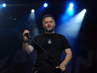 13.06.2010., Spaladium Arena, Split - Dobrotvorni koncert "Za istinu..." za hrvatske generale. Marko Perkovic Thompson. rPhoto: Nino Strmotic/PIXSELL