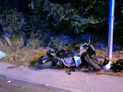 Nekaj dni po hudi nesreči je motorist v bolni&scaron;nici umrl. / Foto: Pgd Steklarna Roga&scaron;ka Slatina