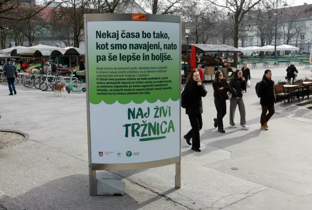 31.01,2025 -plakat za bolj&scaron;o tžnico, tržnicaFoto: Tomaž Skale