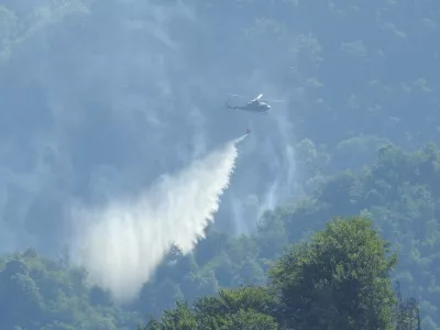 Helikopter, Ga&scaron;enje, Tolmin, podtalni požar