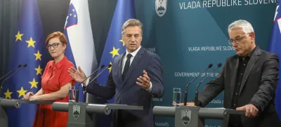 ministrica za kulturo dr. Asta Vrečko, predsednik vlade dr. Robert Golob, minister za gospodarstvo, turizem in šport Matjaž Han.28.05.2025 - Novinarska konferenca ob tretji obletnici dela aktualne vlade Foto: Luka Cjuha 