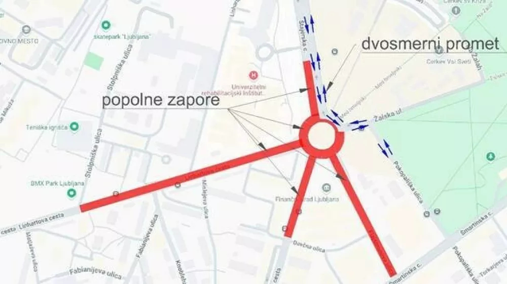 Rekonstrukcija kroži&scaron;ča Žale.