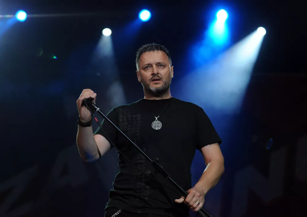 13.06.2010., Spaladium Arena, Split - Dobrotvorni koncert "Za istinu..." za hrvatske generale. Marko Perkovic Thompson. rPhoto: Nino Strmotic/PIXSELL