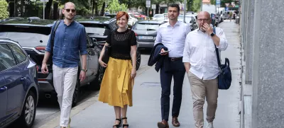 Matej Tašner Vatovec, Asta Vrečko, Jani Prednik- 30.06.2025 - Koalicijski partnerji se bodo pri premierju Robertu Golobu sestali na t.i. mini koalicijskem vrhu. Golob bo po nedavnem sprejetju deklaracije o zvišanju obrambnih izdatkov članic Nata na pet odstotkov BDP do leta 2035 stranki SD in Levico, ki sta podpori dogovoru nasprotovali, podrobneje seznanil s potekom pogajanj in koraki pri pripravi akcijskega načrta glede investicij za izpolnitev ciljev na področje obrambe//FOTO: Jaka Gasar