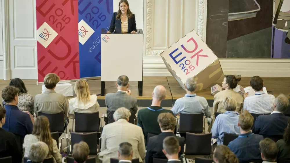 Ministrica za evropske zadeve Danske Marie Bjerre je predstavila prednostne naloge danskega predsedstva Svetu EU.