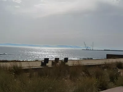 Roll cloud, kotalni oblak, kotaleči se oblakPortugalska, julij 2025, Porto Matosinhos