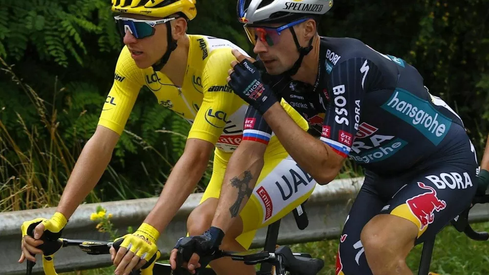 R+Tadej Pogačar Primož Roglič