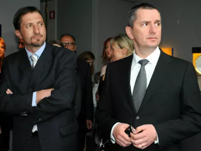 Klemen Bo&scaron;tjančič in Robert Vuga / Foto: Alenka Žavbi