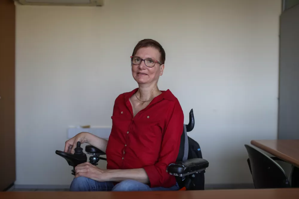  - 13.08.2025. - Mateja Toman, predsednico Dru&scaron;tva distrofikov Slovenije.//FOTO: Bojan Velikonja / Foto: Bojan Velikonja