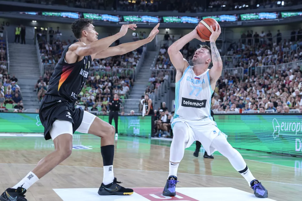 Luka Dončić- 08.08.2025 - ko&scaron;arka - prijateljska tekma mo&scaron;kih reprezentanc Slovenija: Nemčija v pripravah za nastop na bližnjem evropskem prvenstvu//FOTO: Jaka Gasar / Foto: Jaka Gasar