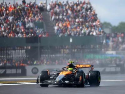 Formula One F1 - British Grand Prix - Silverstone Circuit, Silverstone, Britain - July 6, 2025 McLaren's Lando Norris in action during the race REUTERS/Andrew Boyers