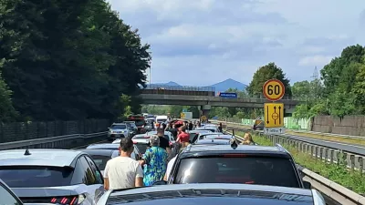 zastoj zaradi nesreče na ljubljanski obvoznici