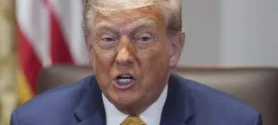 President Donald Trump speaks during a cabinet meeting at the White House, Tuesday, July 8, 2025, in Washington. (AP Photo/Evan Vucci)