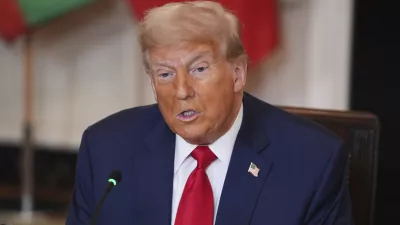 President Donald Trump speaks during a lunch with African leaders in the State Dining Room of the White House, Wednesday, July 9, 2025, in Washington. (AP Photo/Evan Vucci)