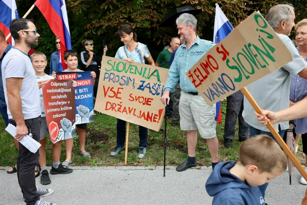 Protestni shod v Ljubljani. Foto: Jaka Gasar