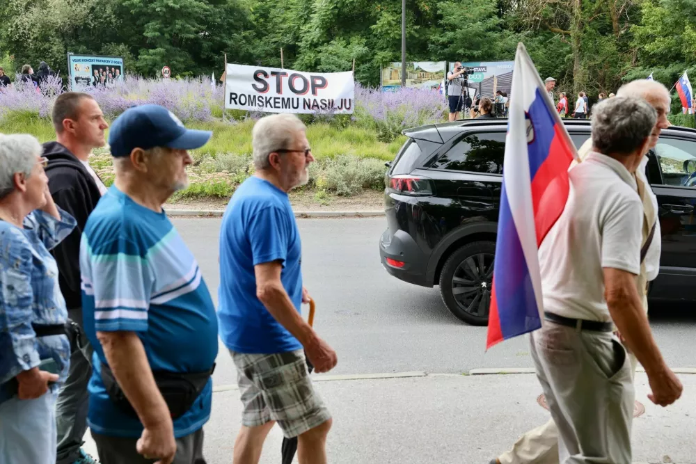 Protestni shod v Ljubljani. Foto: Jaka Gasar