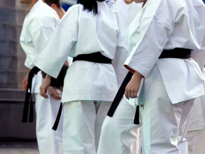F99AEH group of girls who practice karate