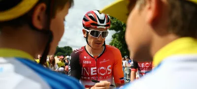 Cycling - Tour de France - Stage 18 - Vif to Courchevel Col de la Loze - Vif, France - July 24, 2025 Ineos Grenadiers' Geraint Thomas before the start of stage 18 REUTERS/Sarah Meyssonnier