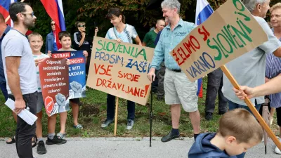Protestni shod v Ljubljani. Foto: Jaka Gasar