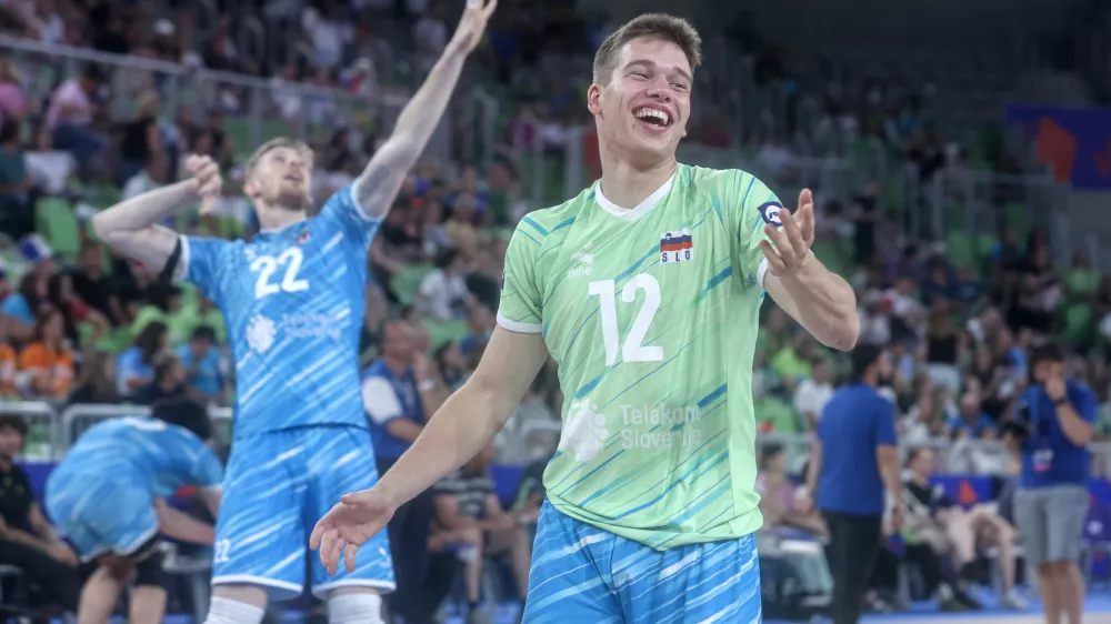 Grega Okroglič- 16.07.2025 - odbojka - turnir odbojkarske lige narodov - Slovenija: Kanada//FOTO: Jaka Gasar