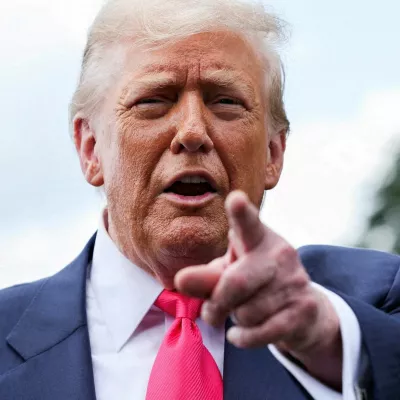FILE PHOTO: U.S. President Donald Trump speaks with reporters, as he departs for travel to Pennsylvania from the South Lawn at the White House in Washington, D.C. U.S., July 15, 2025. REUTERS/Jonathan Ernst/File Photo/File Photo