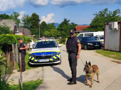 V hi&scaron;ni preiskavi so policisti zasegli dve zračni pu&scaron;ki. Foto: arhiv PU Novo mesto