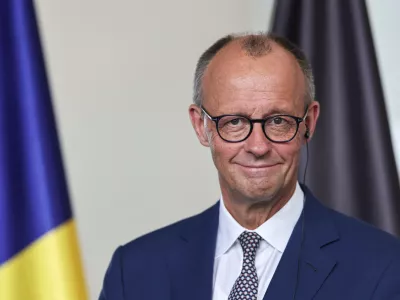 18 July 2025, Berlin: Germany's Chancellor Friedrich Merz speaks during a press conference with Romanian President Nicusor Dan (not pictured) in the Federal Chancellery. Photo: Hannes P. Albert/dpa