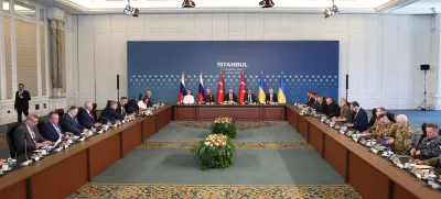 02 June 2025, Turkey, Istanbul: A general view during the new round of Russia-Ukraine talks at Ciragan Palace in Istanbul. Photo: Alexander Ryumin/TASS via ZUMA Press/dpa