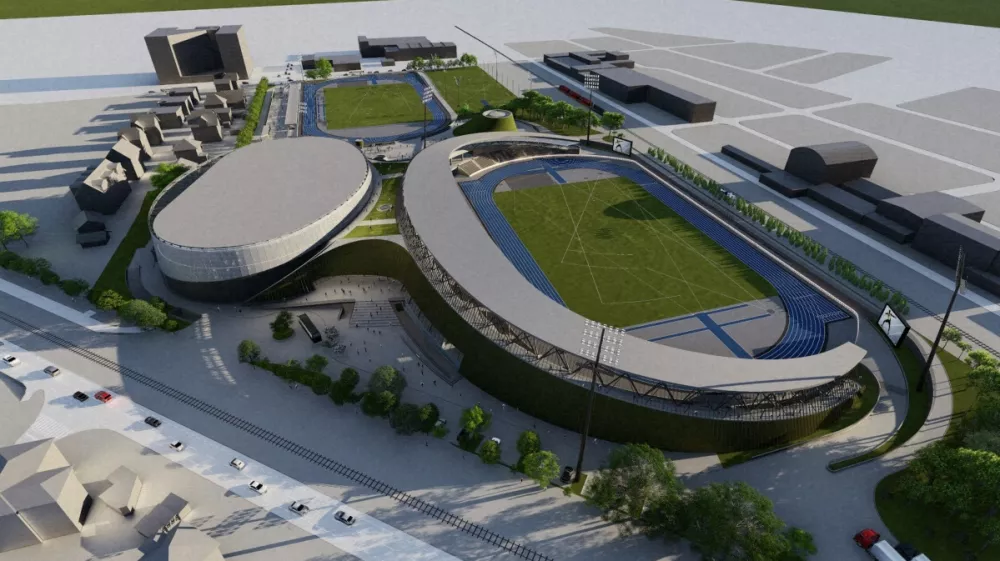 Atletski center Ljubljana - prenova stadiona ŽAK - atletski stadion v &Scaron;i&scaron;ki