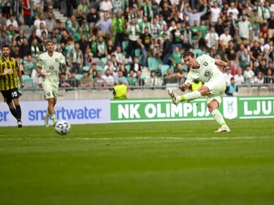 Ivan Mitrevski08.07.2025 Olimpija: Kairat, kvalifikacije za ligo prvakov v nogometuFOTO: Nik Erik Neubauer