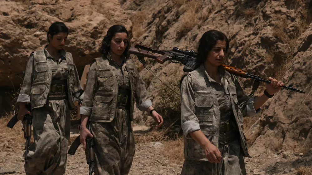 SULAYMANIYAH, IRAQ - JULY 11: The first group of PKK terrorists, (listed as a terrorist organization by Turkiye, the U.S. and the EU), lays down and destroys their weapons in Sulaymaniyah, northern Iraq on July 11, 2025. In May, the terror group PKK, (listed as a terrorist organization by Turkiye, the U.S. and the EU), decided to dissolve and lay down its arms. The announcement followed a February statement by jailed PKK ringleader Abdullah Ocalan, who called for the dissolution of the PKK and its affiliated groups, urging an end to the armed campaign that has lasted more than four decades. In its 40-year terror campaign against Turkiye, the PKK &ndash; listed as a terrorist organization by Turkiye, the US, and EU &ndash; has been responsible for the deaths of over 40,000 people, including women, children, infants and the elderly. Stringer / AnadoluNo Use USA No use UK No use Canada No use France No use Japan No use Italy No use Australia No use Spain No use Belgium No use Korea No use South Africa No use Hong Kong No use New Zealand No use Turkey