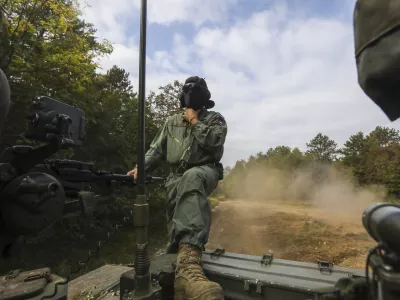 - Tank M-84 - bojno gosenično vozilo - 12.10.2023 - Slovenska vojska (SV) - oklepniki &ndash; bojna vozila - oborožitev //FOTO: Luka Cjuha