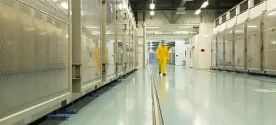 Fotografija notranjosti jedrskega obrata v Fordo juzno od Teherana, ki jo je objavila iranska jedrska agencija (AEOI). Fordov, IAEA