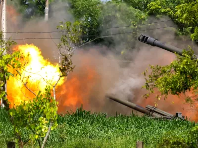 A Thai military mobile unit fires towards Cambodia's side after Thailand and Cambodia exchanged heavy artillery on Friday as their worst fighting in more than a decade stretched for a second day, in Surin, Thailand, July 25, 2025. REUTERS/Athit Perawongmetha