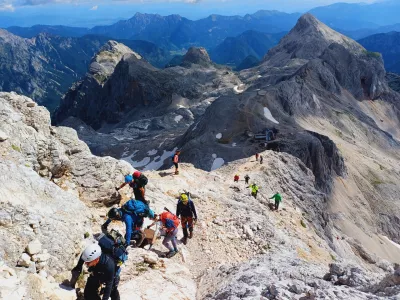 Triglav Kredarica pohodniki