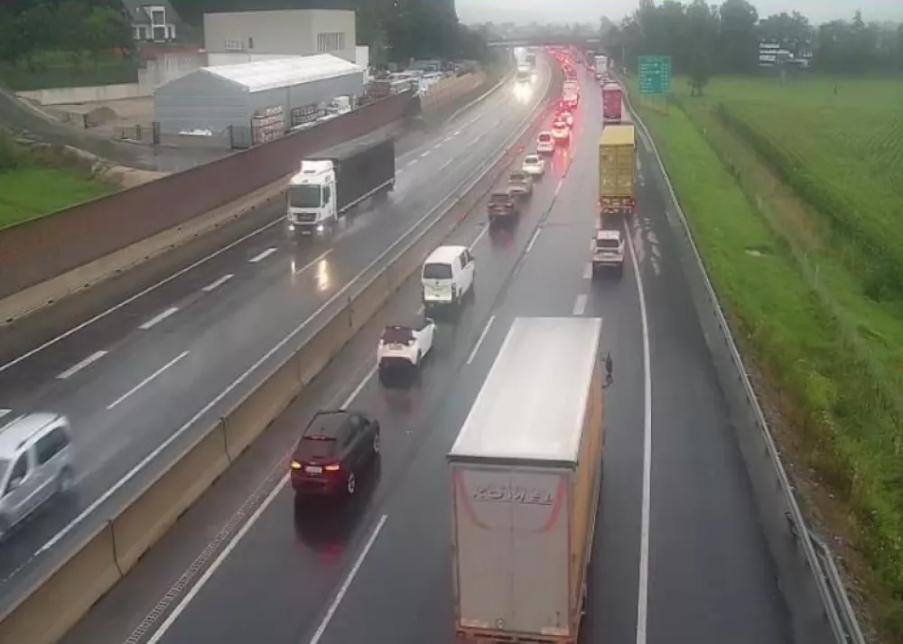 Zastoj na primorski avtocesti. Foto: promet.si