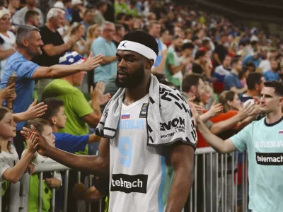 Josh Nebo28.06.2024 - Pripravljalna tekma v ko&scaron;arki, Slovenija: Brazilija, Stožice. FOTO: Nik Erik Neubauer