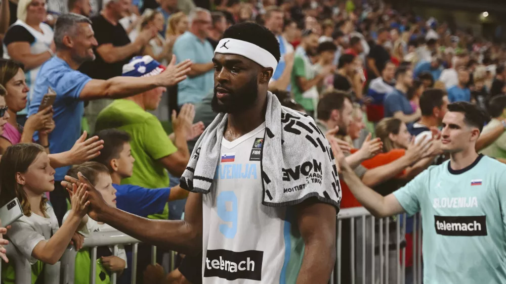 Josh Nebo28.06.2024 - Pripravljalna tekma v ko&scaron;arki, Slovenija: Brazilija, Stožice. FOTO: Nik Erik Neubauer