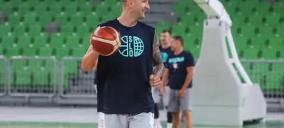  - Alen Omić,- 31.07.2025. - Trening moške košarkarske reprezentance Slovenije pred pripravljalnimi tekmami.//FOTO: Bojan Velikonja