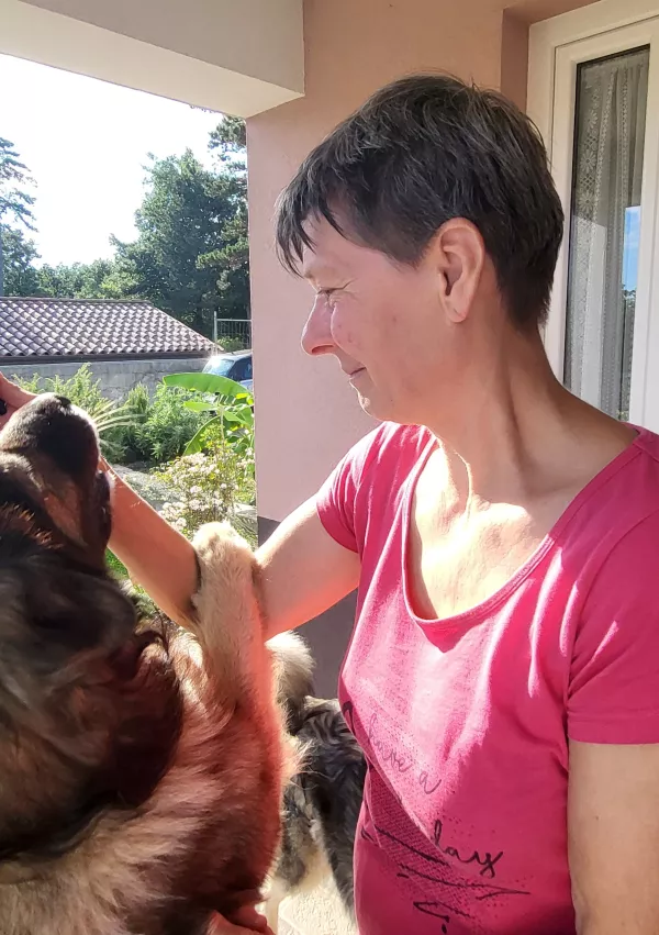 Kra&scaron;ki ovčar Primus, Damjana in Davorin Lisjak, Miliruj / Foto: Katja Gle&scaron;čič 