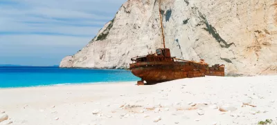 Navagio Shipwreak beach of Zakinthos island, Greece