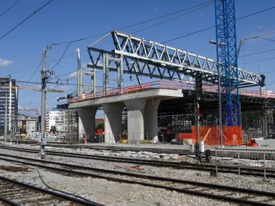 23.07.2025 nova stre&scaron;na konstrukcija, železni&scaron;ka postaja Ljubljana Foto Luka Cjuha