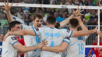 - 20.07.2025. - Odbojka Slovenija - Srbija na turnirju Lige narodov v Stožicah.//FOTO: Bojan Velikonja