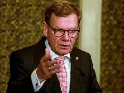 German Foreign Minister Johann Wadephul attends a press conference at the King David Hotel, in Jerusalem, July 31, 2025. REUTERS/Ammar Awad