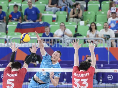 Tonček &Scaron;tern- 16.07.2025 - odbojka - turnir odbojkarske lige narodov - Slovenija: Kanada//FOTO: Jaka Gasar
